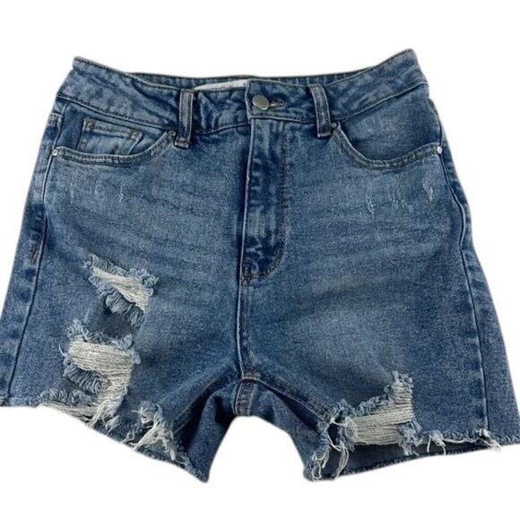 Tinseltown Shorts High Rise Distress Juniors Size 7 - Picture 1 of 7
